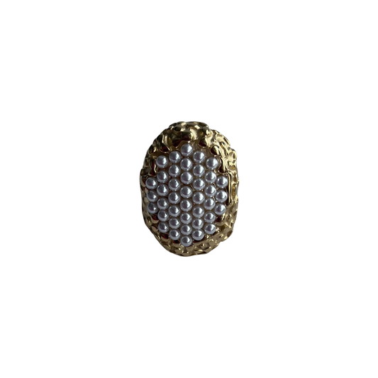 THE GOLD CLUSTER PEARL RING