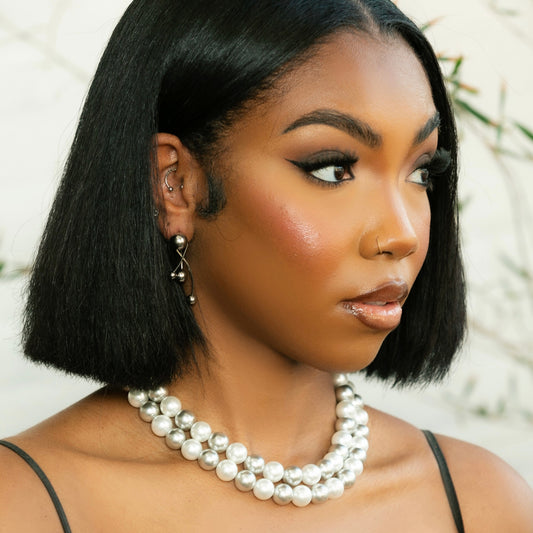 SILVER SWEETHEART PEARL NECKLACE