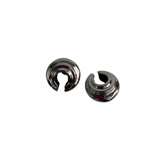 CHROME WHIRL EAR CUFF